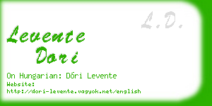 levente dori business card